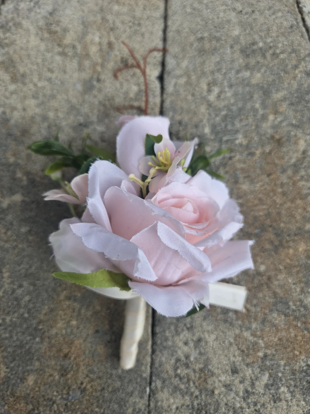 Artificial Pink Rose Boutonniere - photo 3