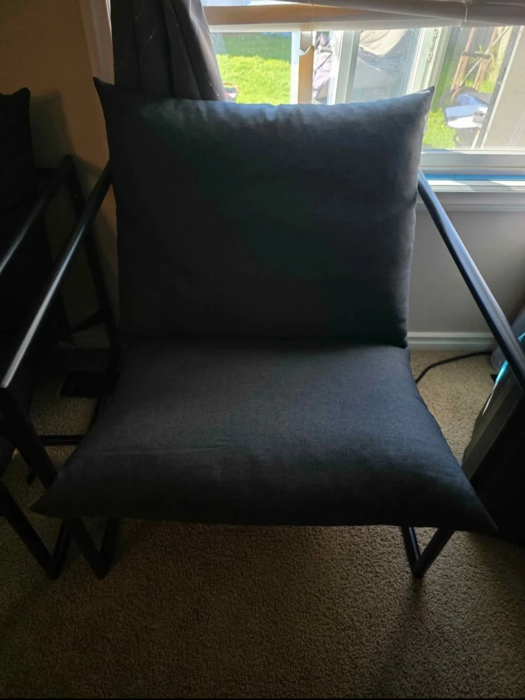 Modern Dark Grey Accent Chair x3