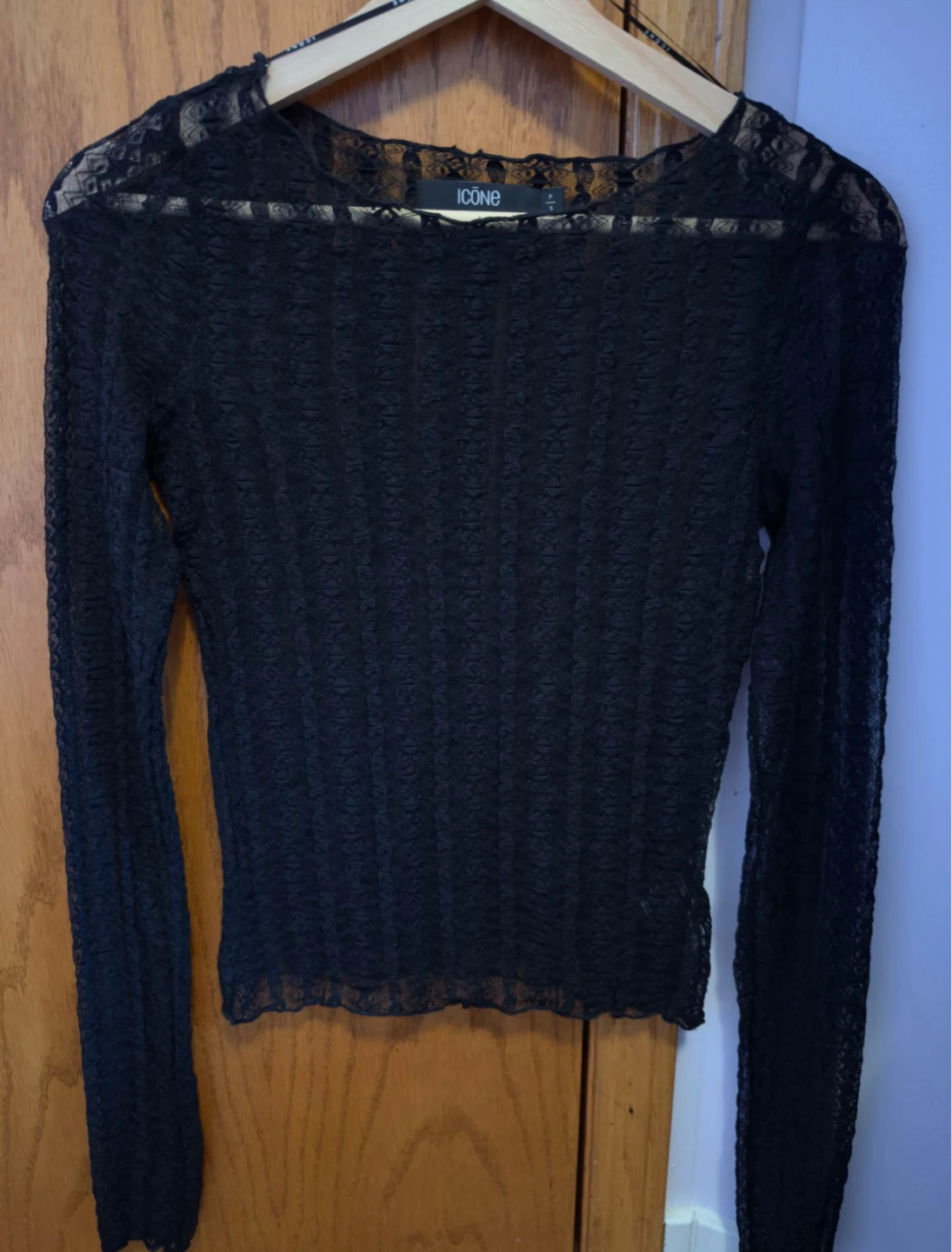 Simons Black Mesh Long Sleeve - photo 2