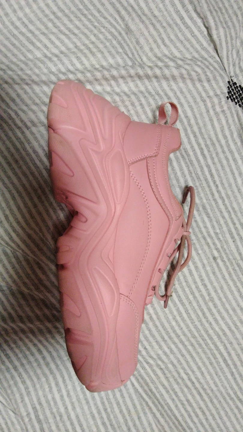 Pink chunky platform sneakers - photo 2