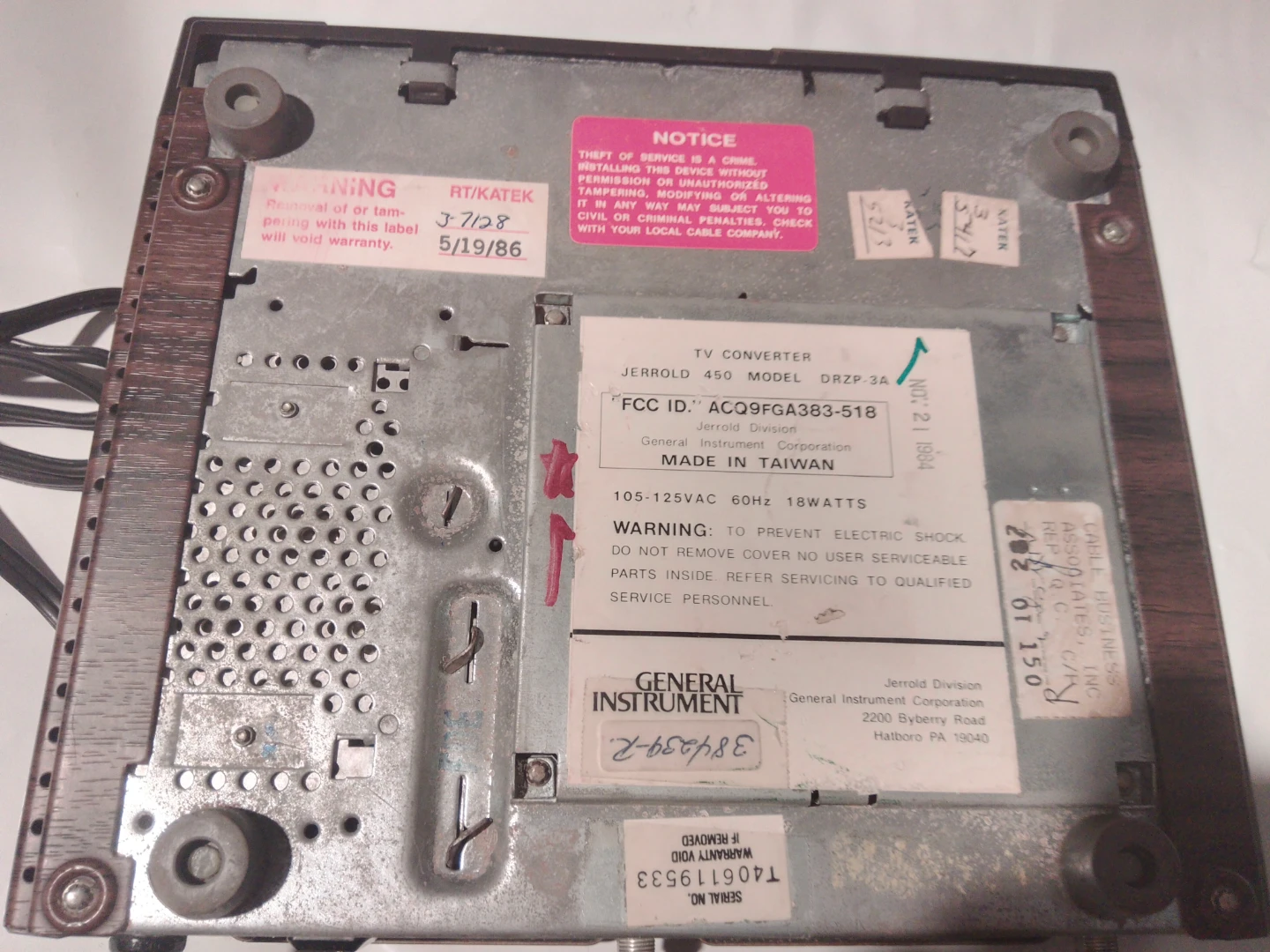 Vintage Jerrold 450 TV Converter DRZP-3A - photo 3