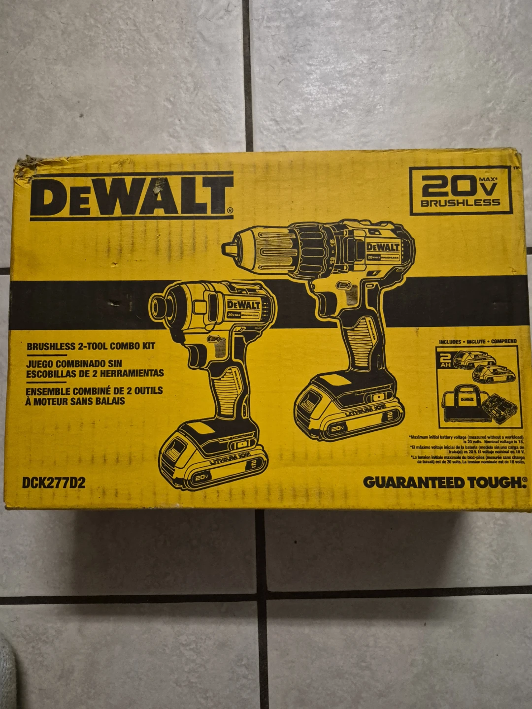 DEWALT 20V Max Brushless 2-Tool Combo Kit DCK277D2