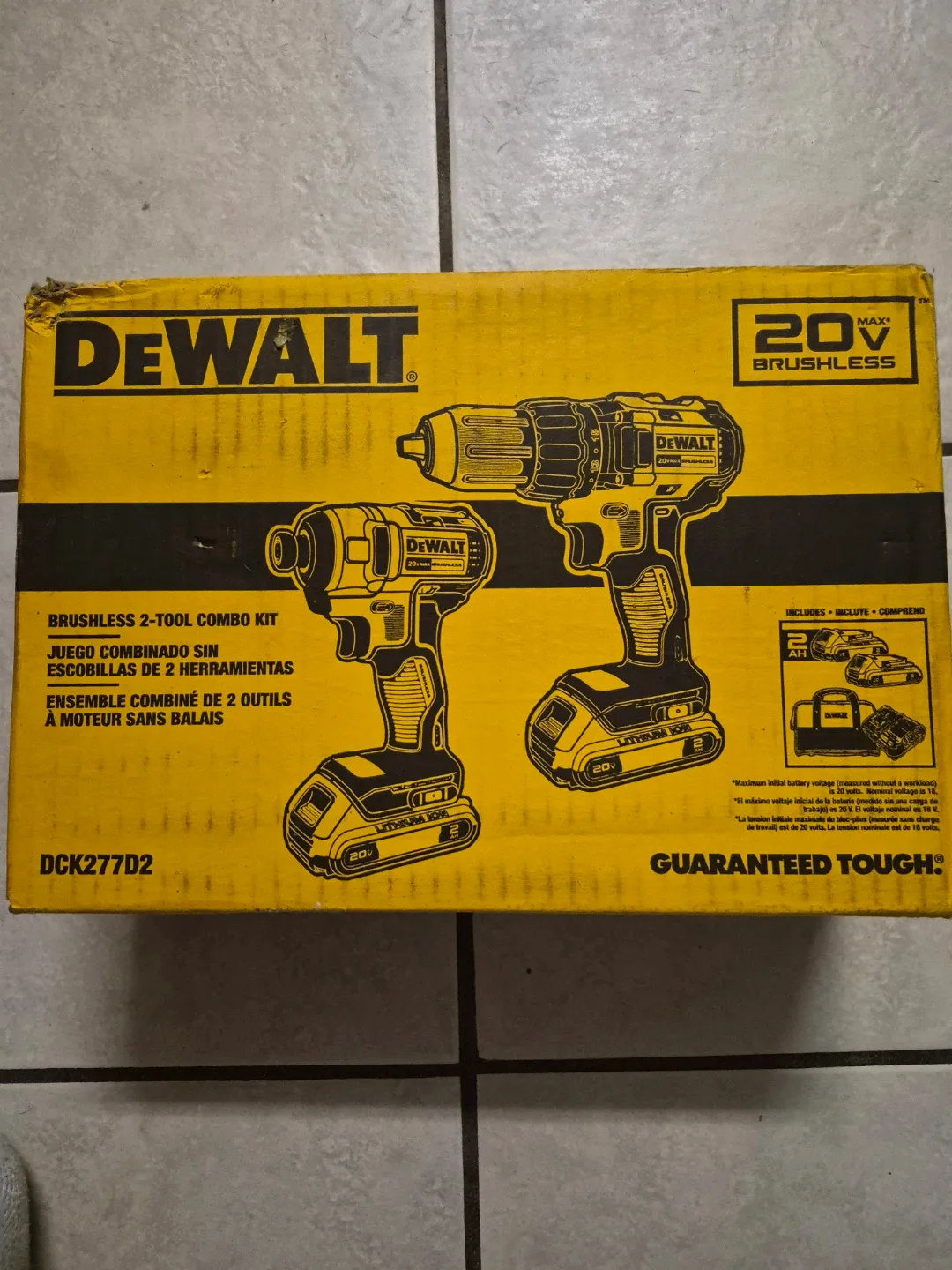 DEWALT 20V Max Brushless 2-Tool Combo Kit DCK277D2