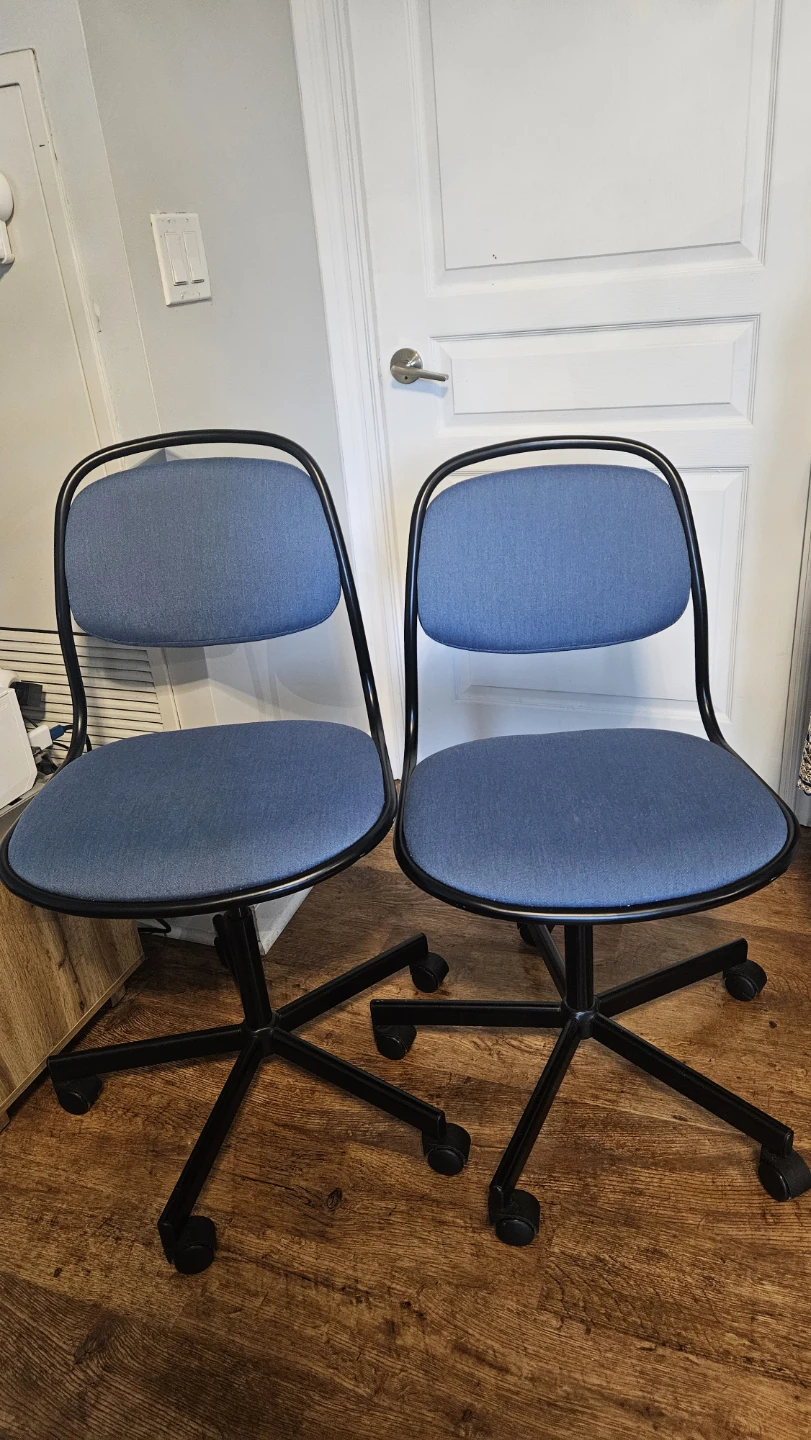 IKEA ÖRFJÄLL Desk Chair - Blue/Black x 2