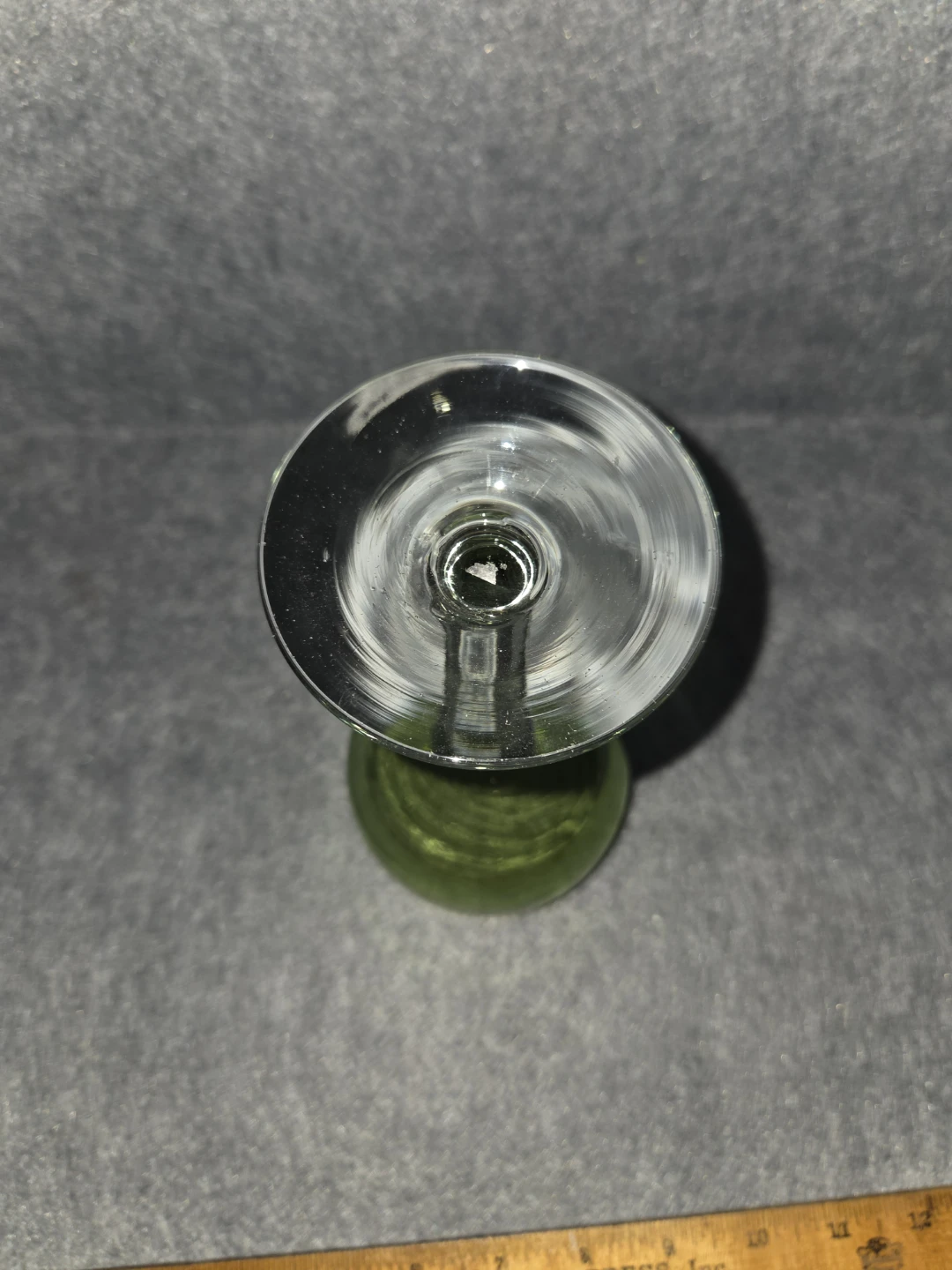 Vintage Green Wine Glass - photo 3