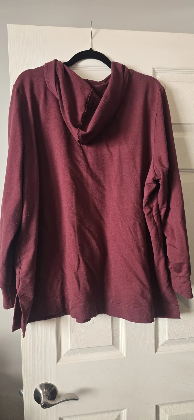 Maroon Zip-Up Hoodie 3x - photo 3