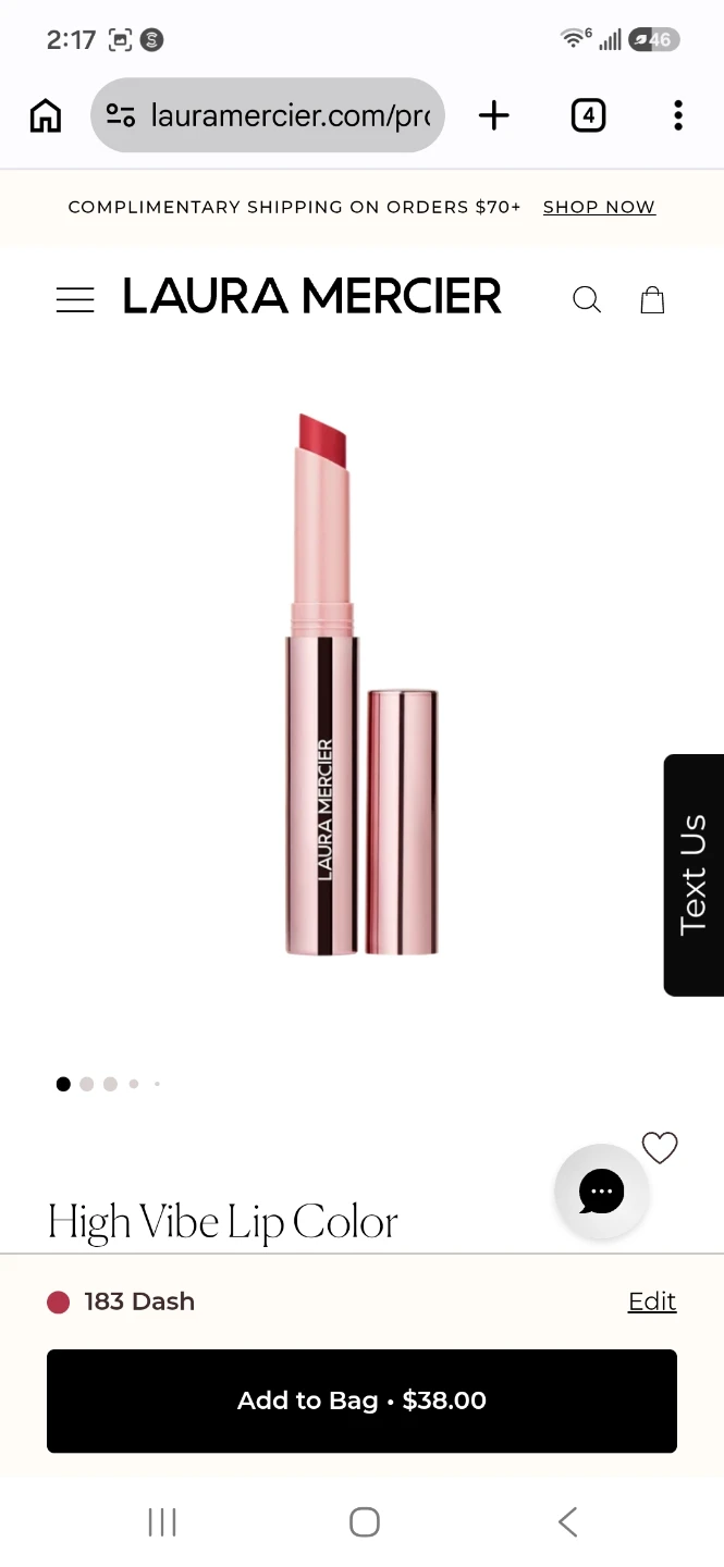 Laura Mercier High Vibe Lip Color - 183 Dash 🏈 - photo 3