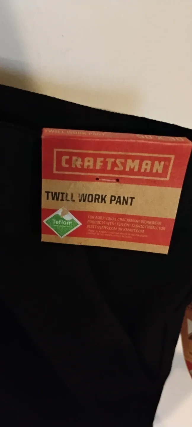 Craftsman Twill Work Pants Black 50x30