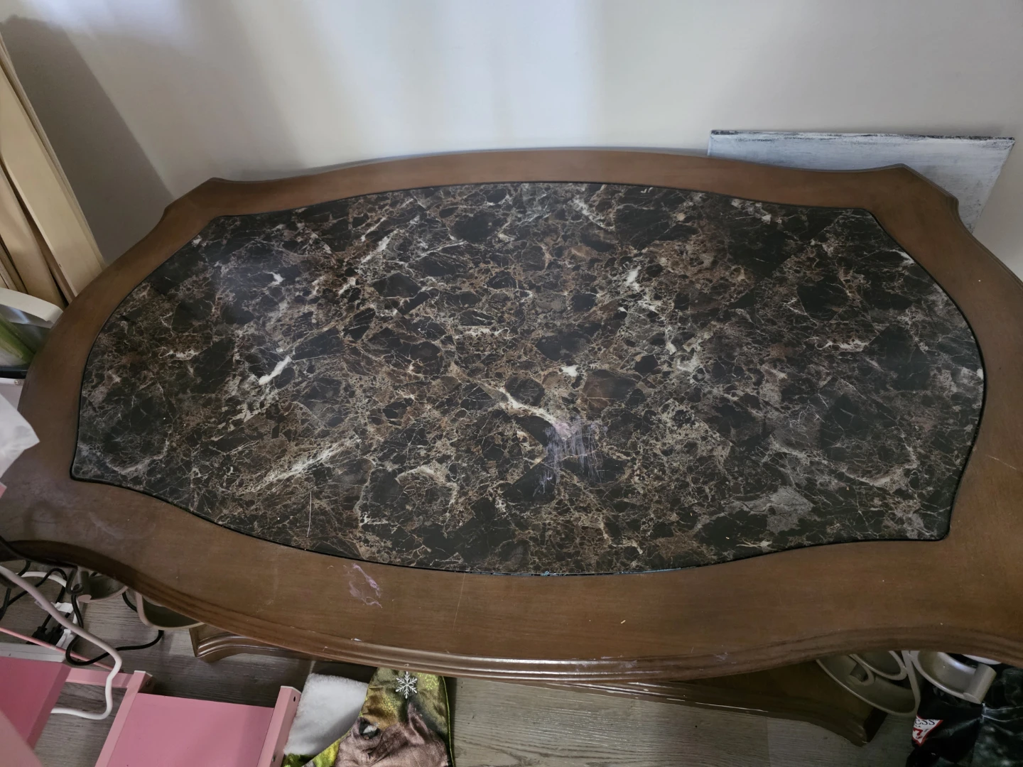 Faux Marble Coffee Table