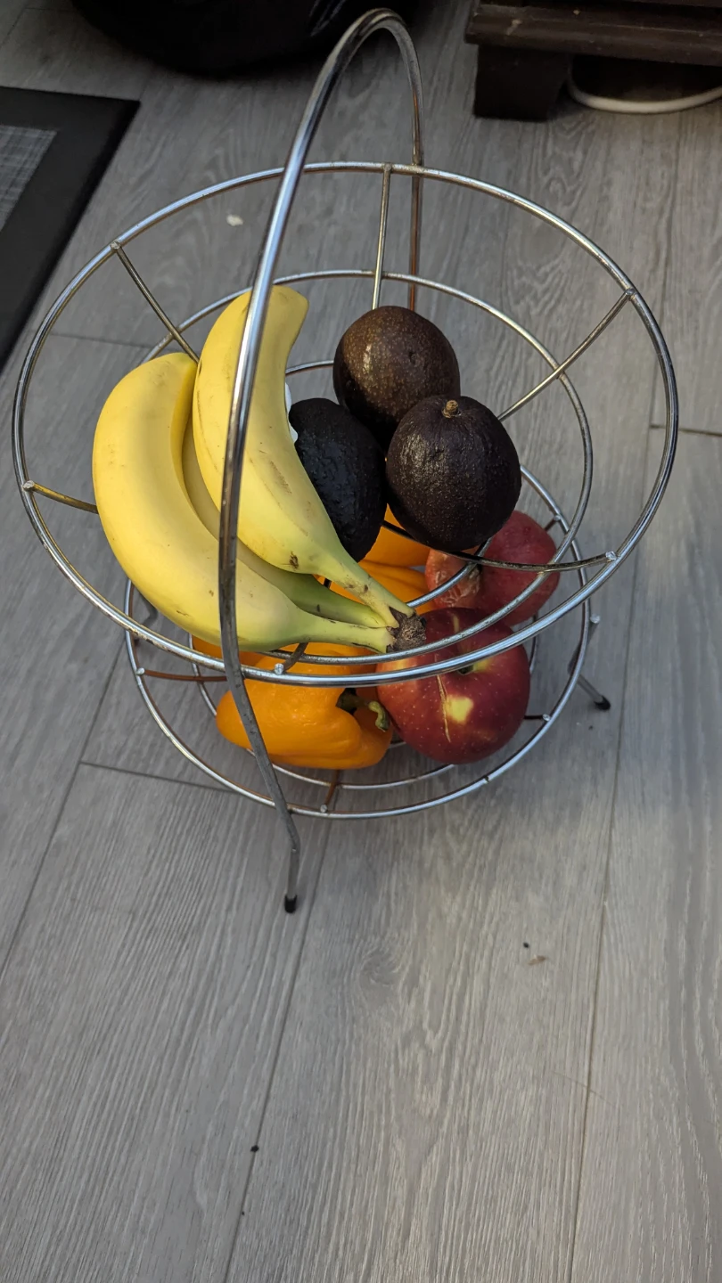 Two-Tier Chrome Fruit Basket