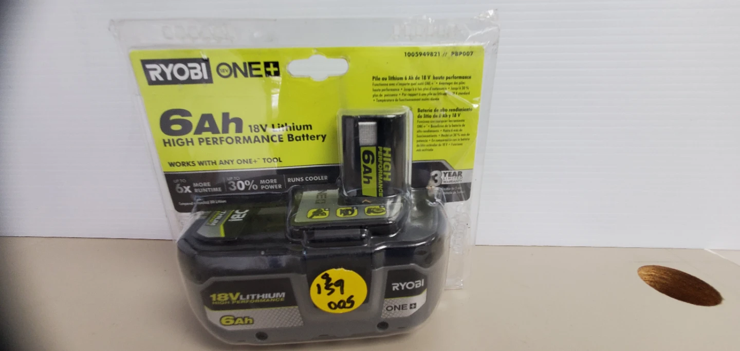RYOBI 18V ONE+ HIGH PERFORMANCE Lithium-Ion 6.0 Ah Battery