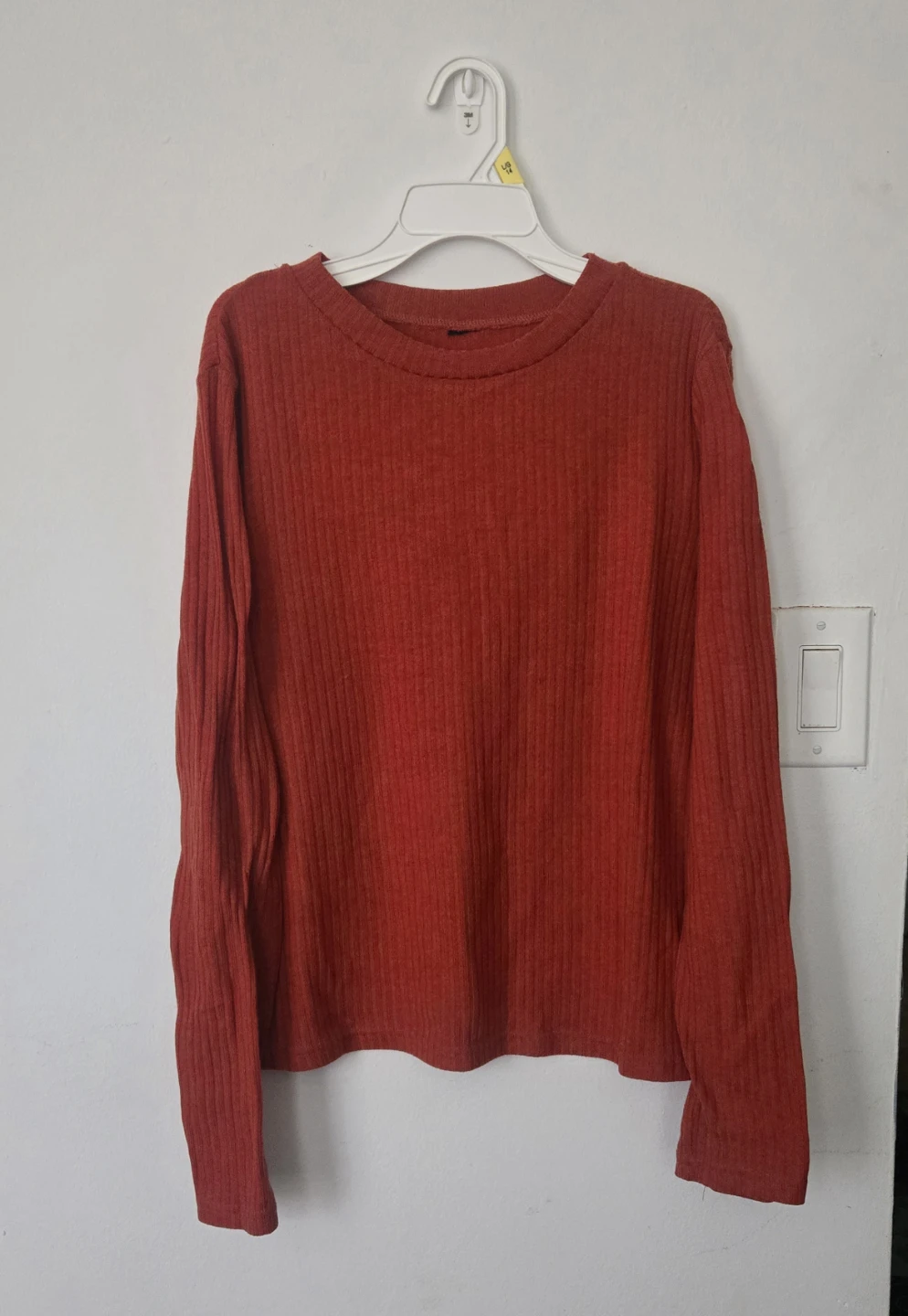 Orange &  black mock neck long sleeve shirt