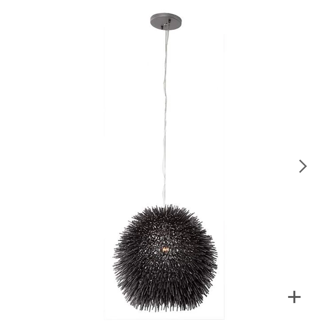 Varaluz Urchin 9" Black Mini Pendant