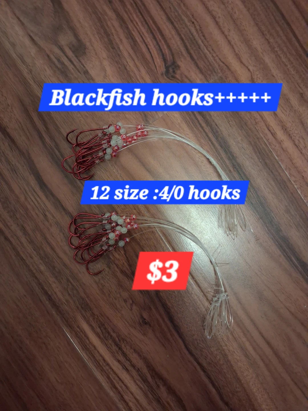 Blackfish Fishing Hooks 4/0 Size