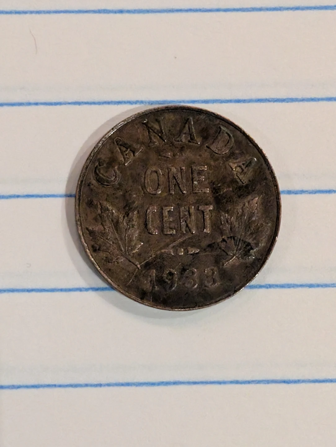 1933 Canadian One Cent Coin