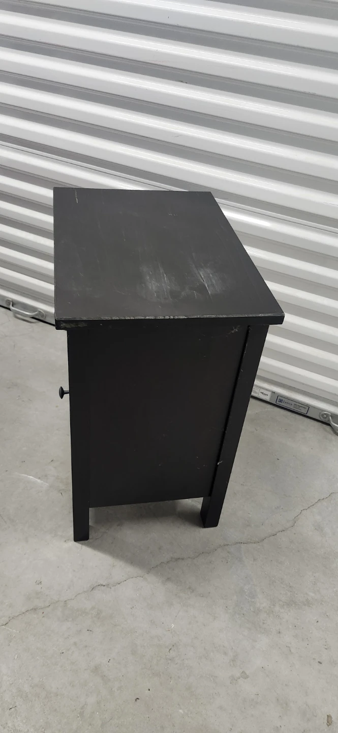 Ikea Black 2-Drawer Nightstand - photo 4