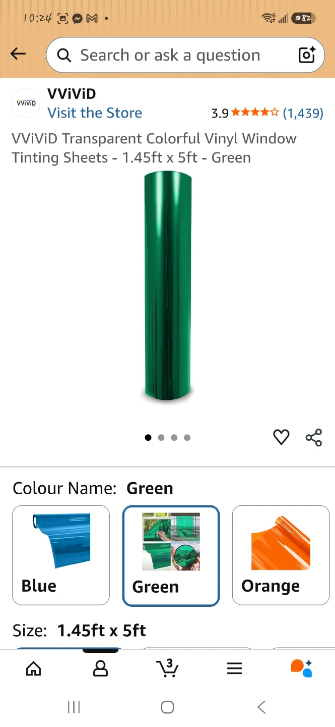 Green Transparent Window Tinting Film