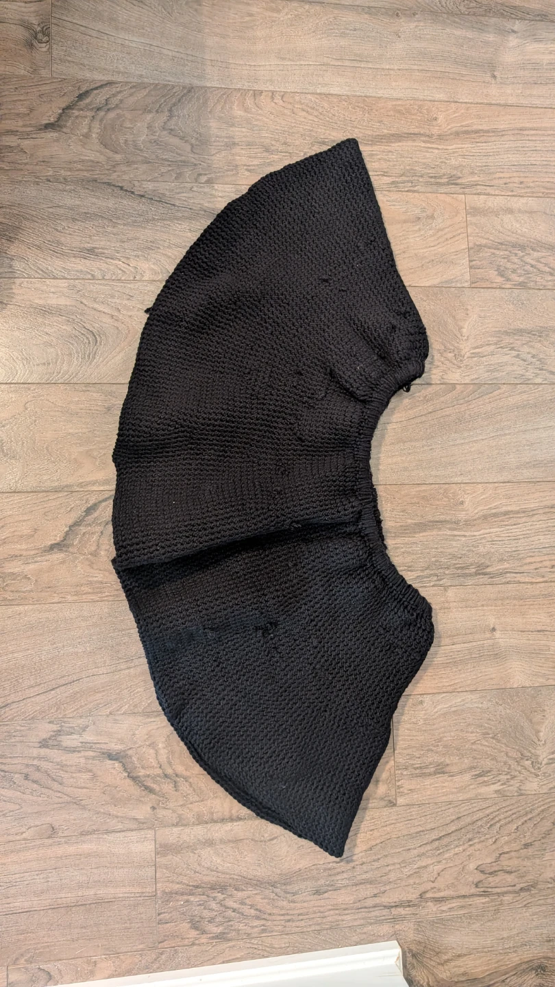 Black hand crocheted skirt