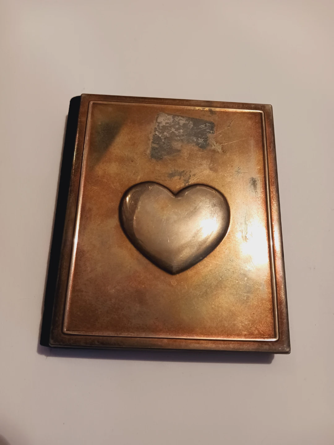 Vintage Silver Plated Heart Address Book - photo 2
