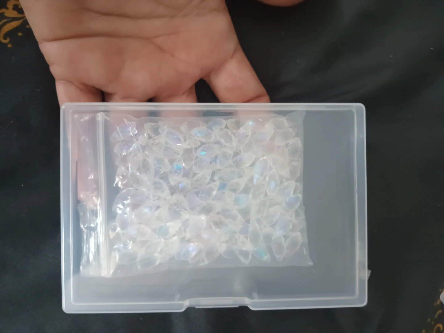 Clear Aurora Borealis Glass Crystal Beads 140 ct - photo 3