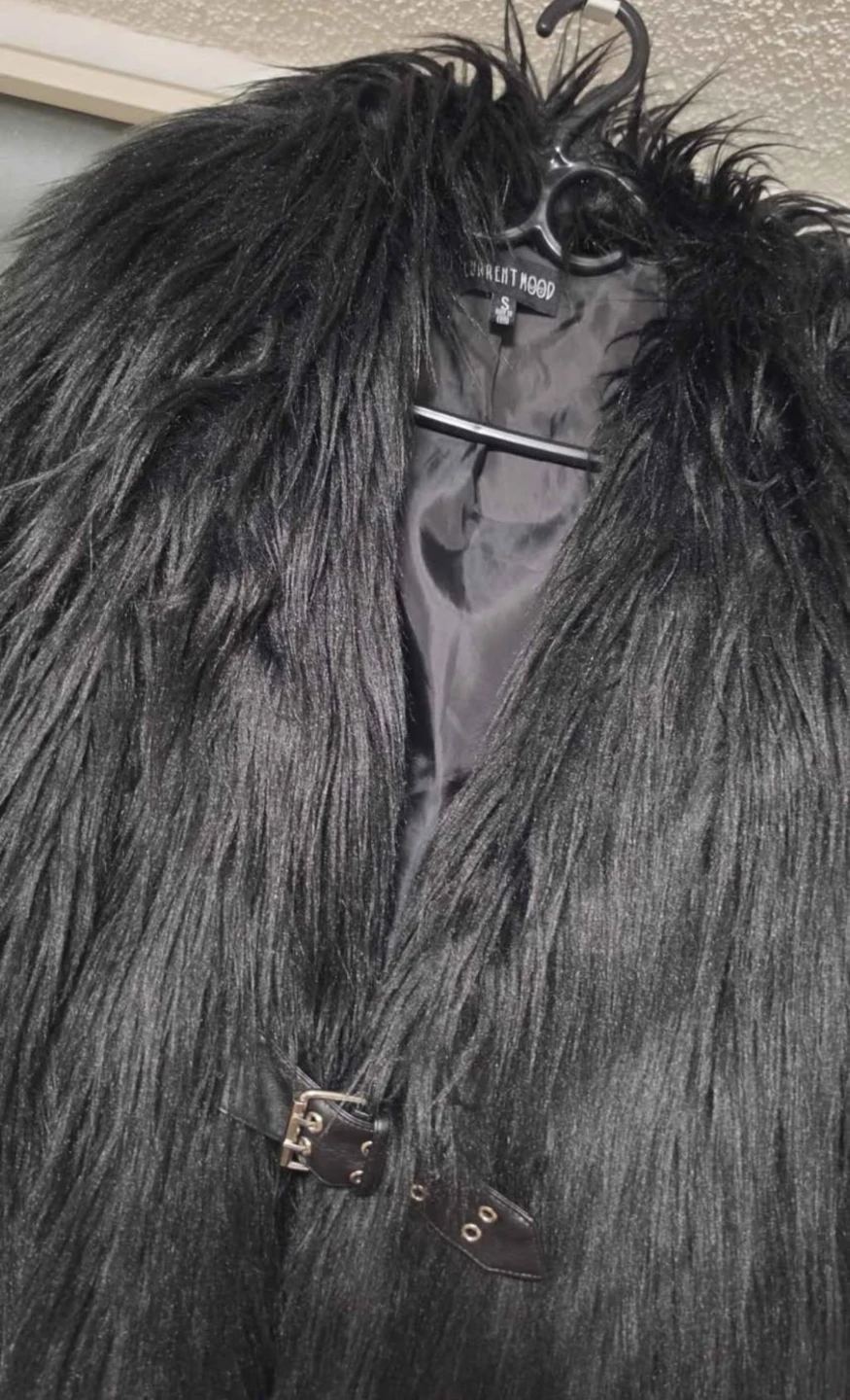Current Mood black faux fur jacket - photo 5