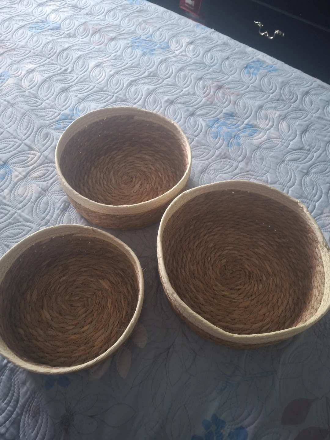 Set of 3 Woven Storage Baskets 🏈 - photo 2