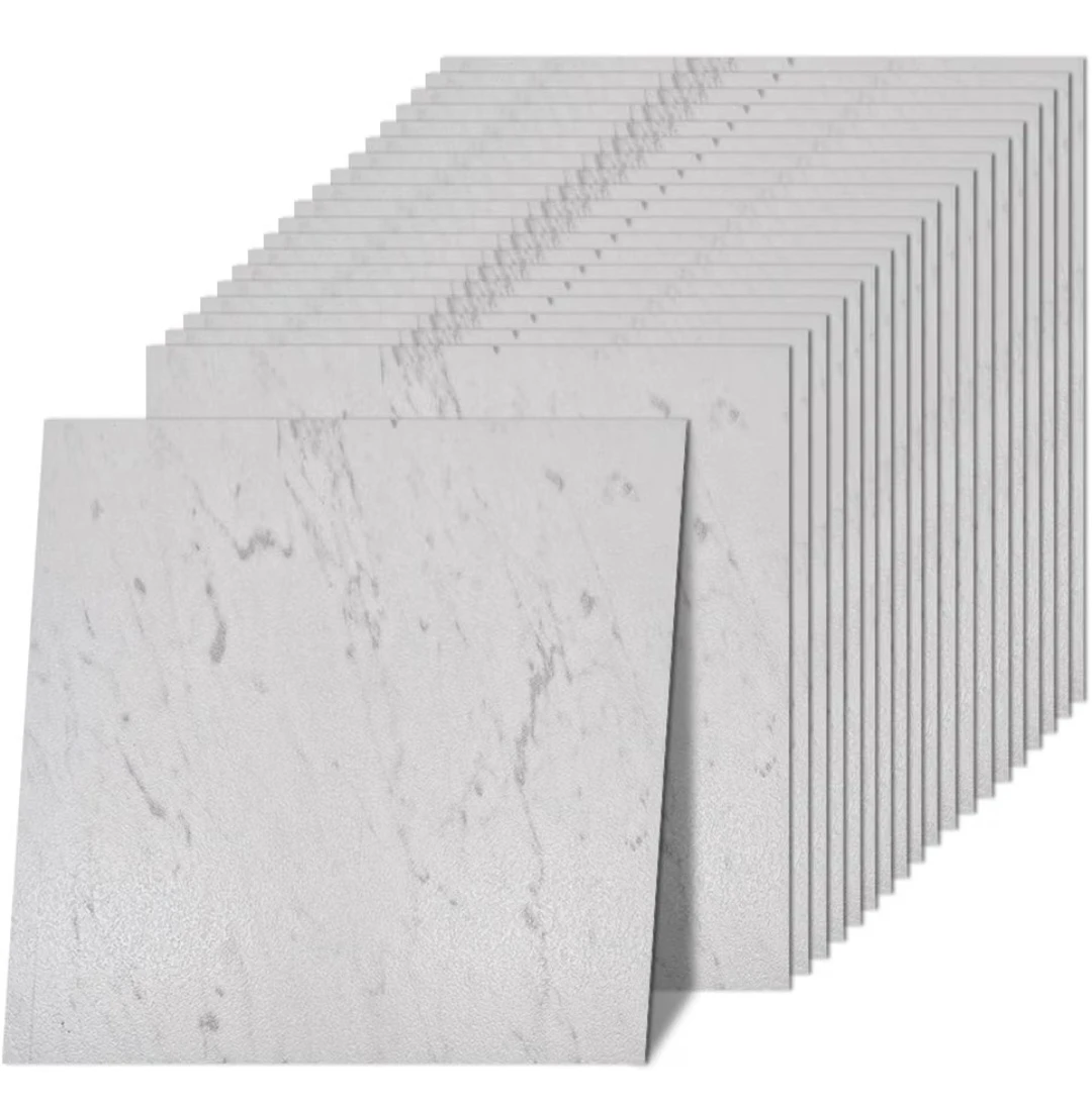12x12in Marble Peel & Stick Floor Tiles  20pcs