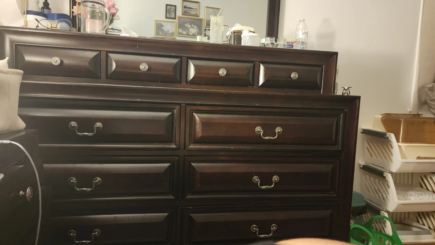 3-Piece Queen Storage Sleigh Bed Set – Like New - photo 5