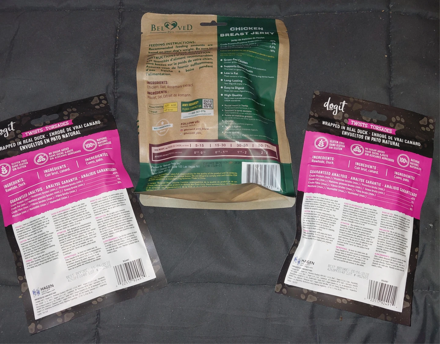 Dogit Snack Bar Twists and Beloved Pets Jerky - Unexpired - photo 2