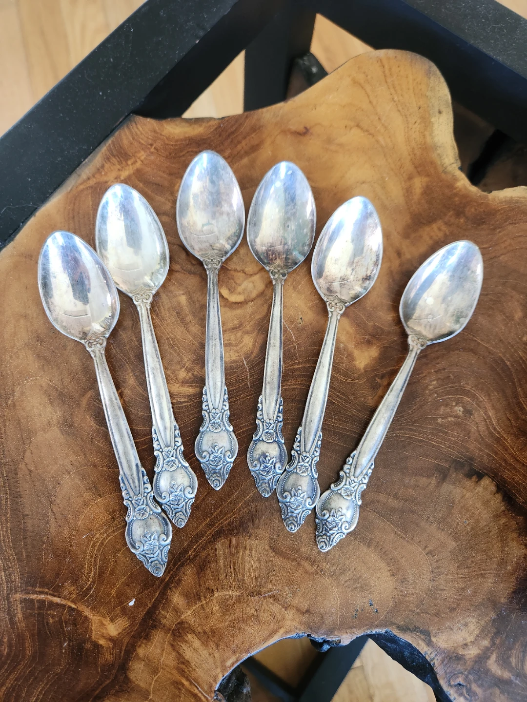 Set of 6 Vintage Silver Plated Spoons