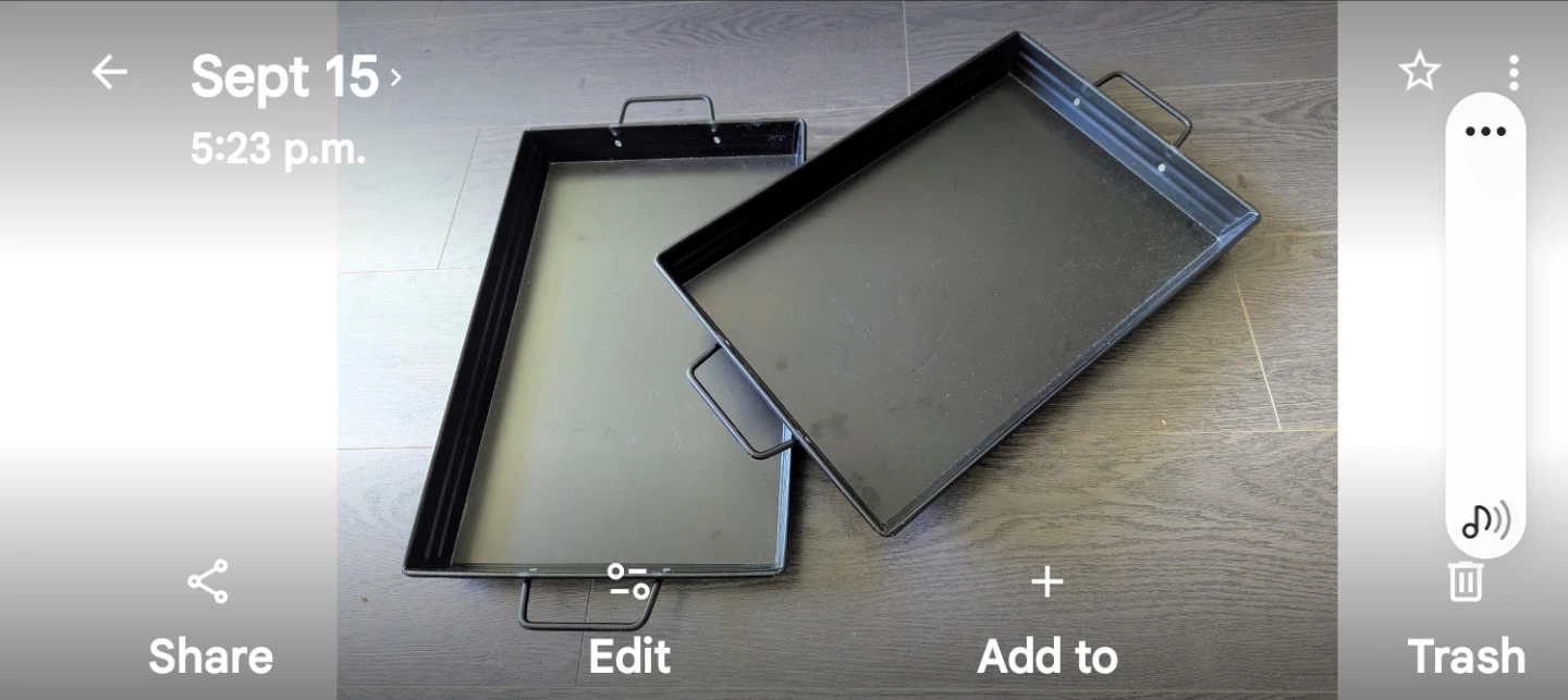 Hometrends Black Serving Trays (Set of 2) - photo 2