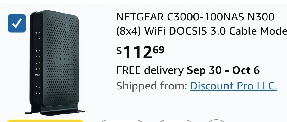 Netgear N300 WiFi DOCSIS 3.0 Cable Modem Router - photo 2