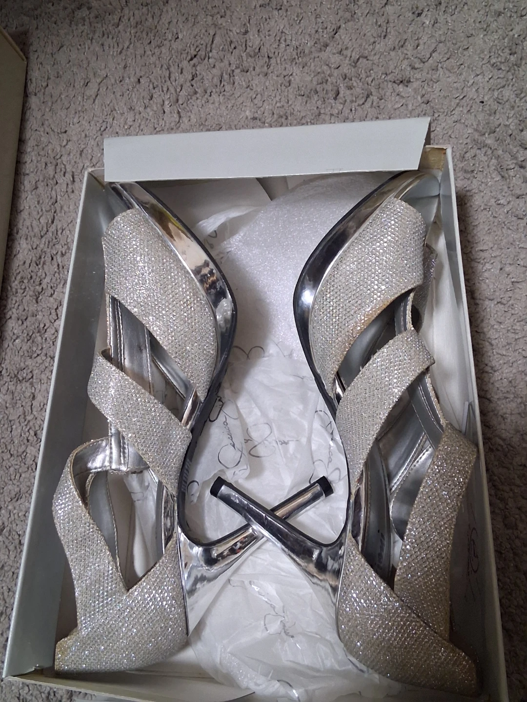 Fioni Silver Glitter Heels - photo 2