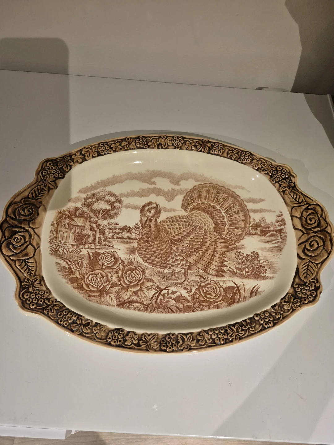 Vintage Thanksgiving Turkey Platter