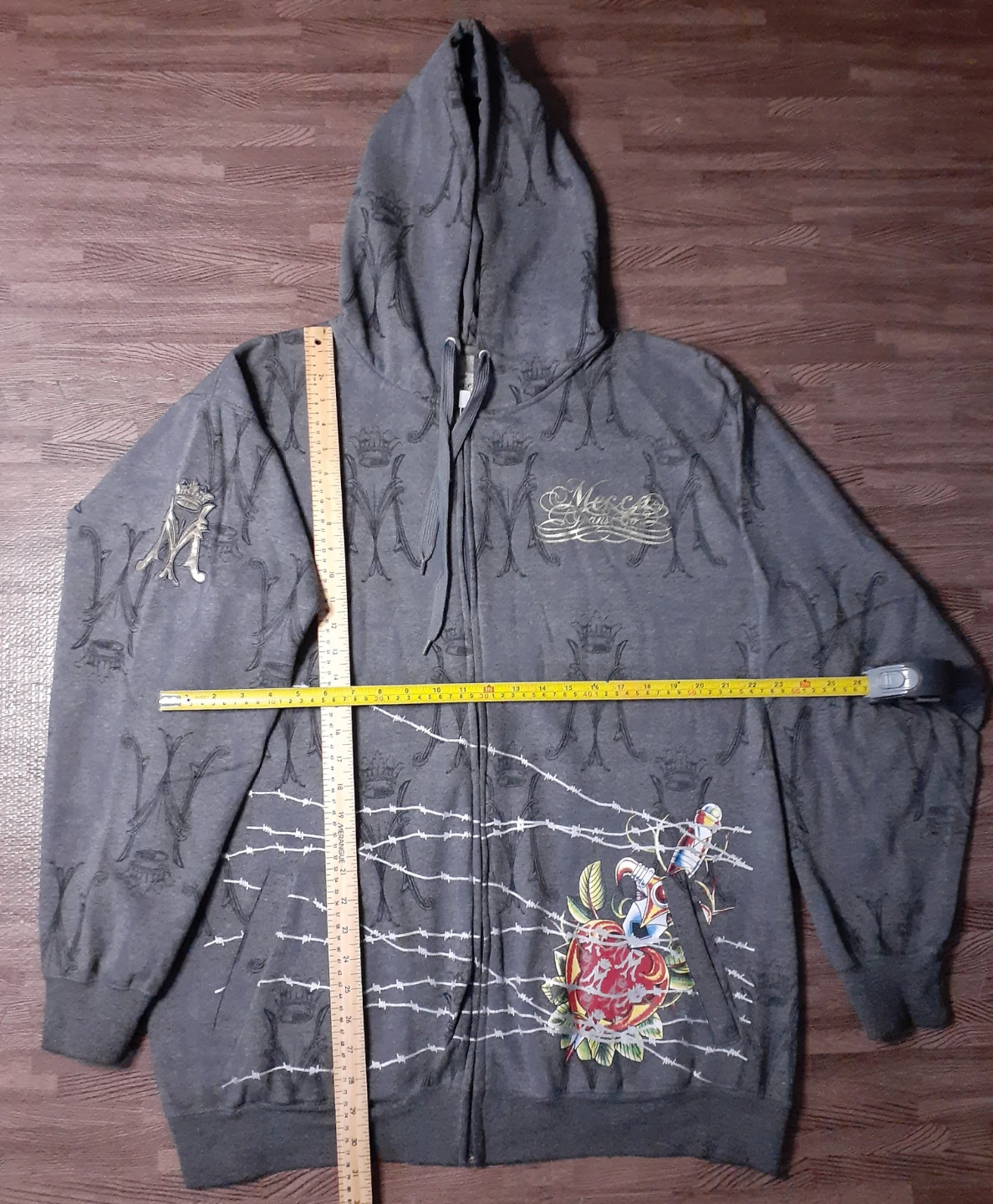 Mecca Jeans Co. Full Zip Hoodie VINTAGE  Y2K