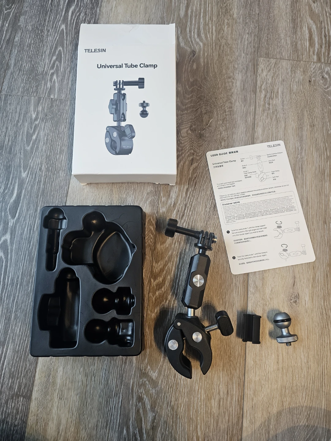 TELESIN Universal Tube Clamp Mount for Action Cameras - photo 4