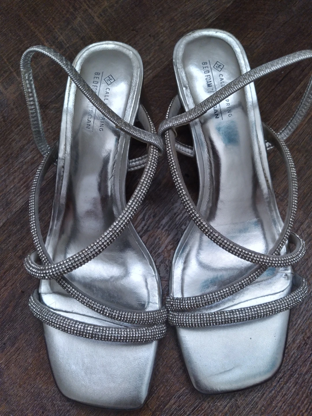 Call It Spring Silver Rhinestone Heels