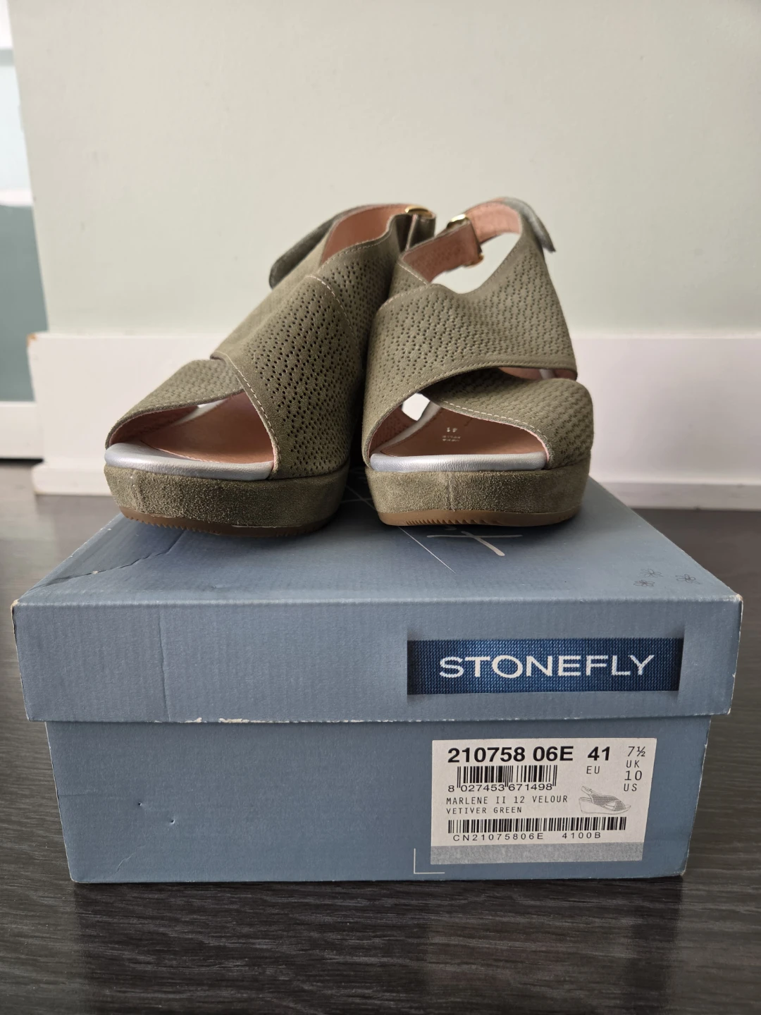 Stonefly Marlene II Vetiver Green Sandals, Size 41 - photo 2