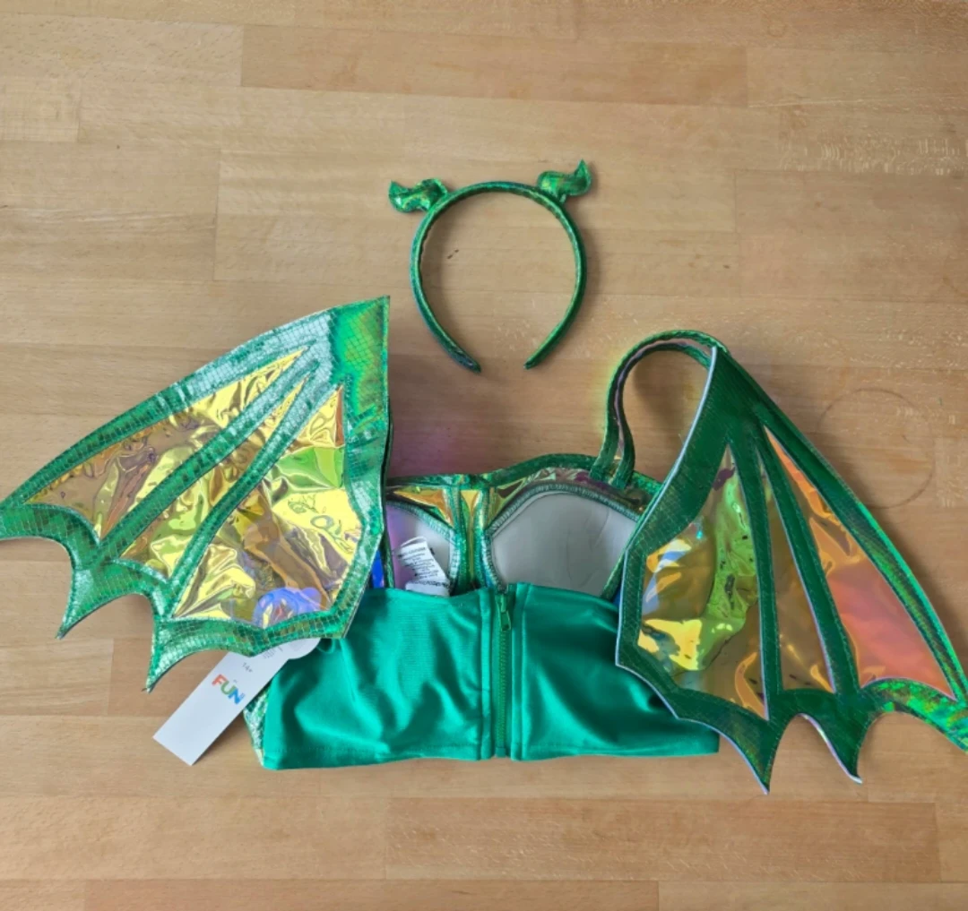 Dragon Costume Set with Wings and Headband - photo 2