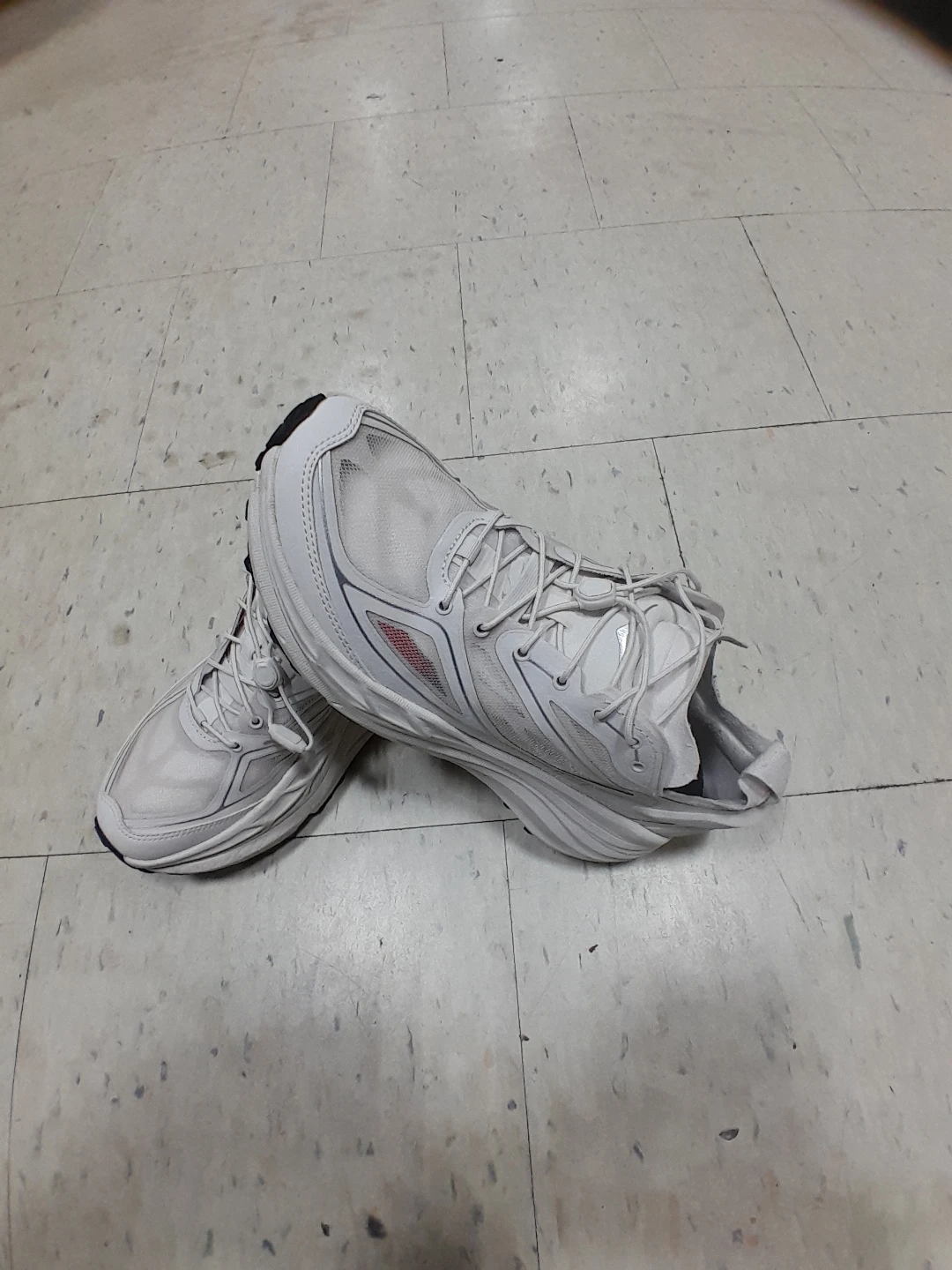 HOKA White Running Shoes Men's Size 10 - photo 5