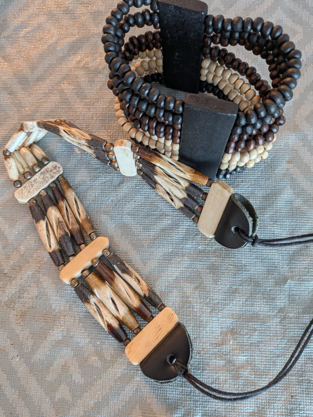 Set of Two Beaded Bracelets necklace choker