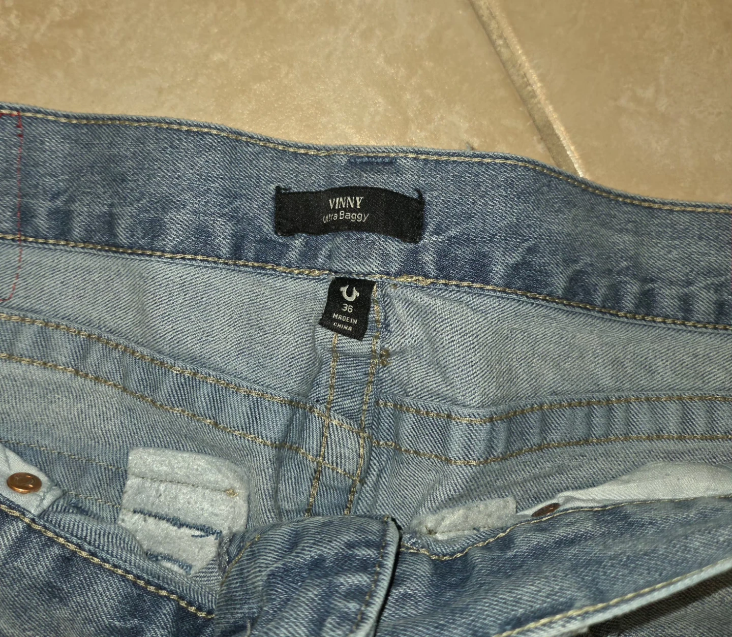 True Religion Vinny Ultra Baggy Jeans Size 36 - photo 3