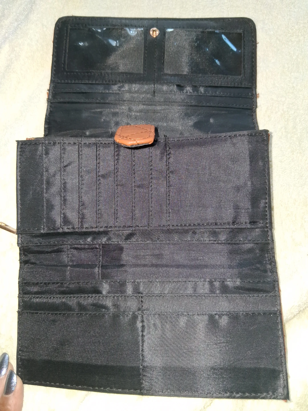 Quilted Brown Leather Long Wallet - photo 2