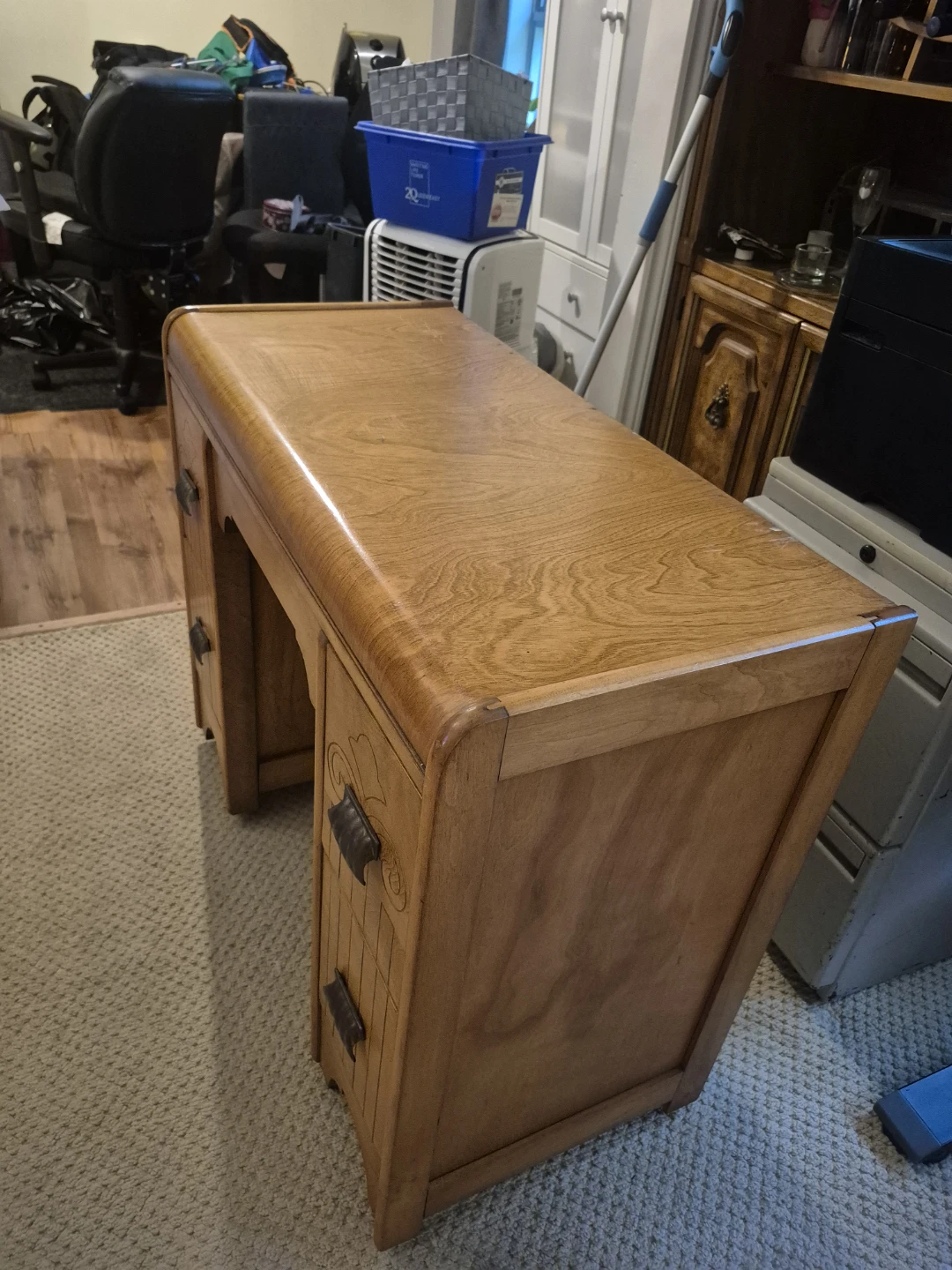 Vintage Oak Vanity Desk - photo 4