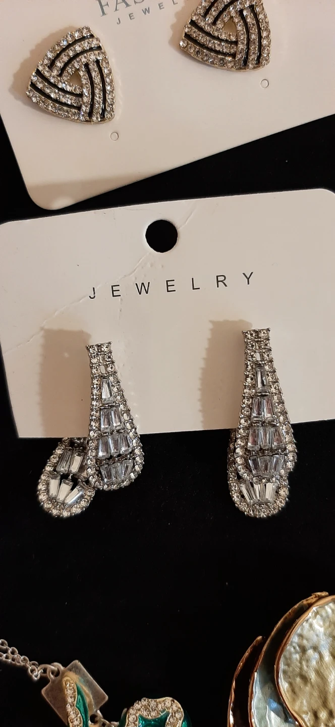 Dazzling double drop earrings