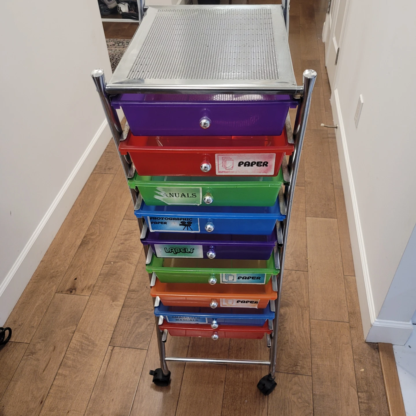 9-Drawer Rolling Storage Cart