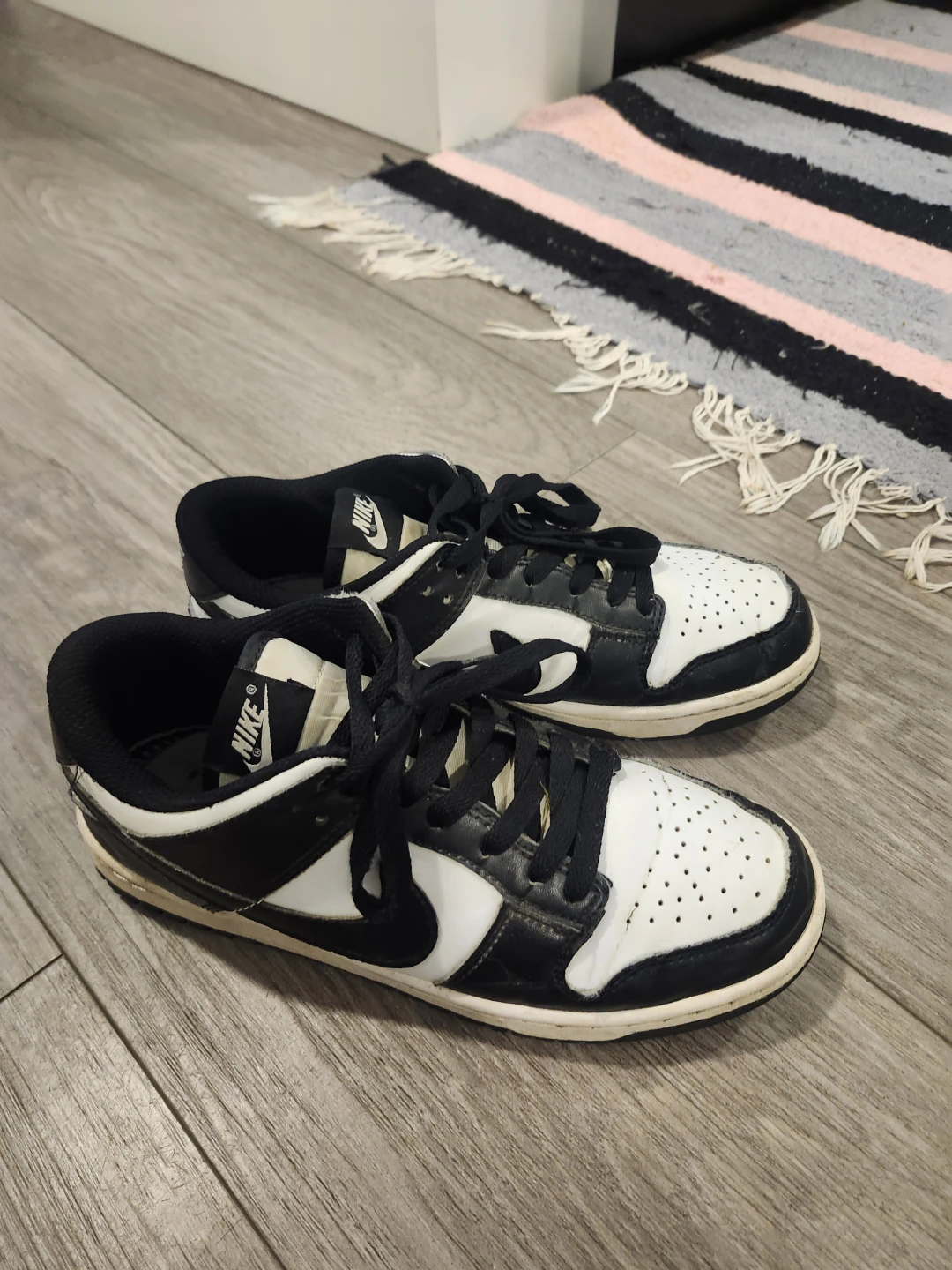 Nike Dunk Low Black and White Size 6.5 - photo 2