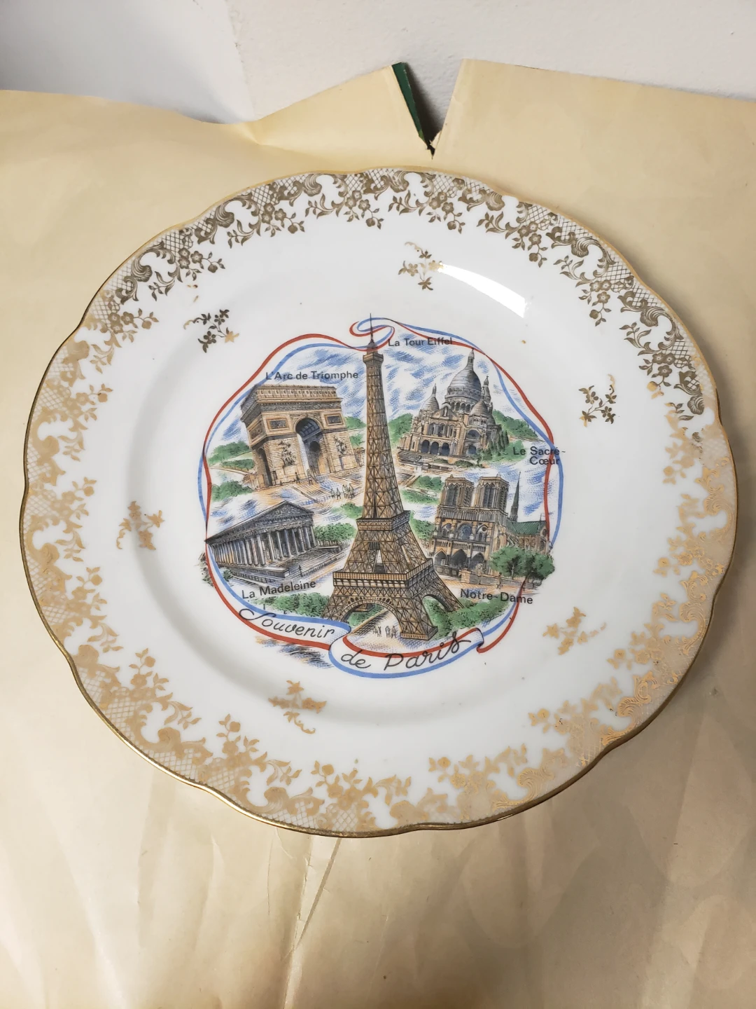 Souvenir de Paris Porcelain Plate