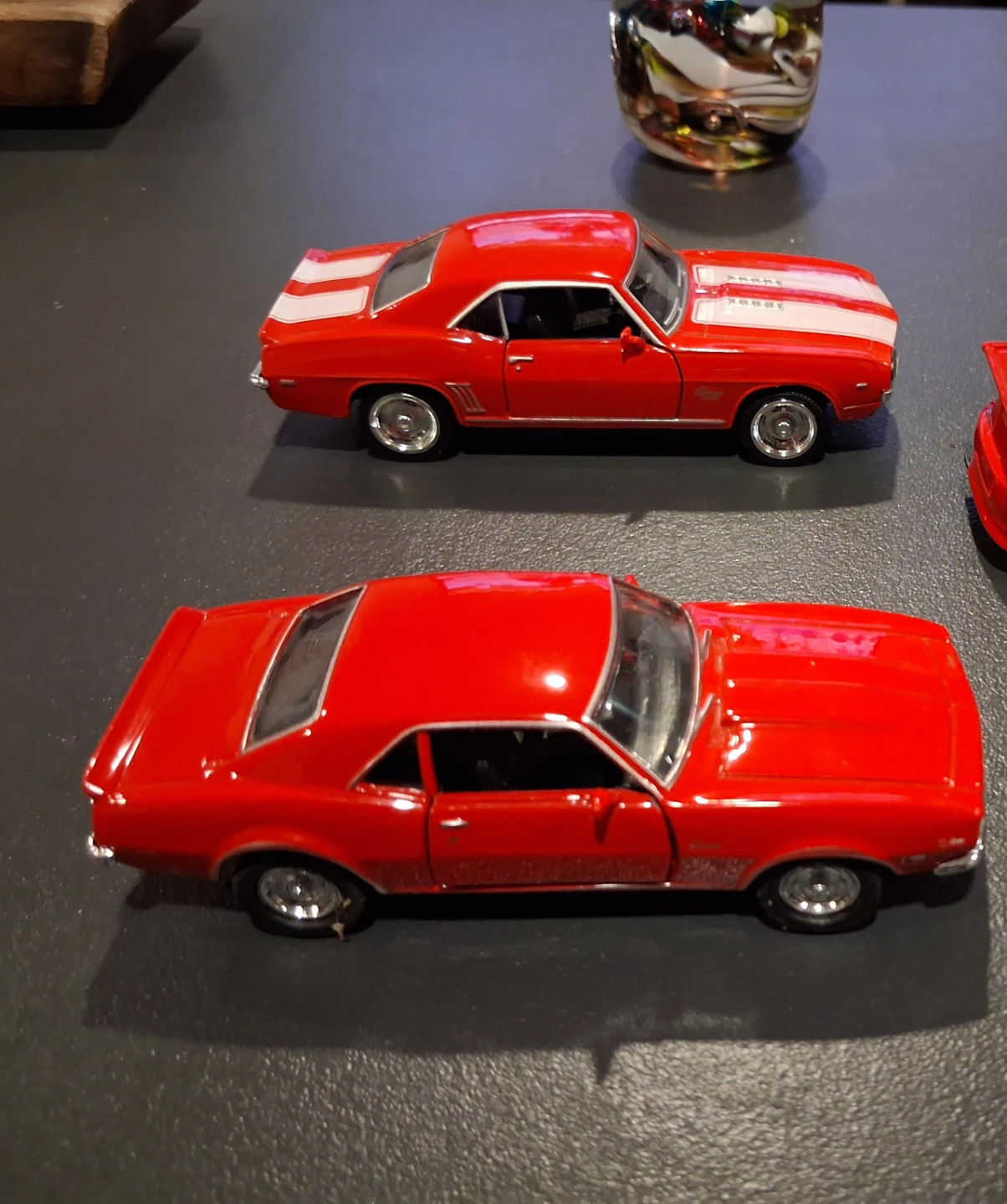 Two 1/43 Scale Diecast Chevrolet Camaro Model cars