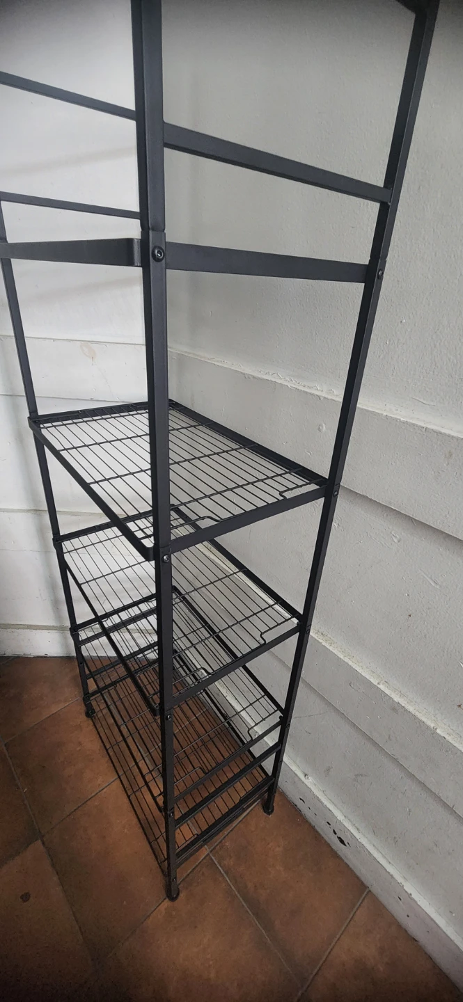 Black 5-Tier Metal Wire Shelf Unit - photo 4